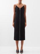 Gucci - V-neck Wool-blend Midi Dress - Womens - Black