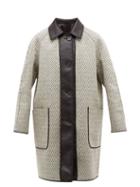Matchesfashion.com Givenchy - Reversible Coated Woven Wool Blend Coat - Mens - White
