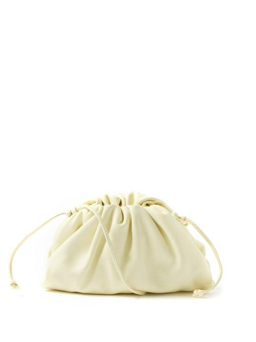 Bottega Veneta - The Pouch Mini Leather Clutch - Womens - Yellow