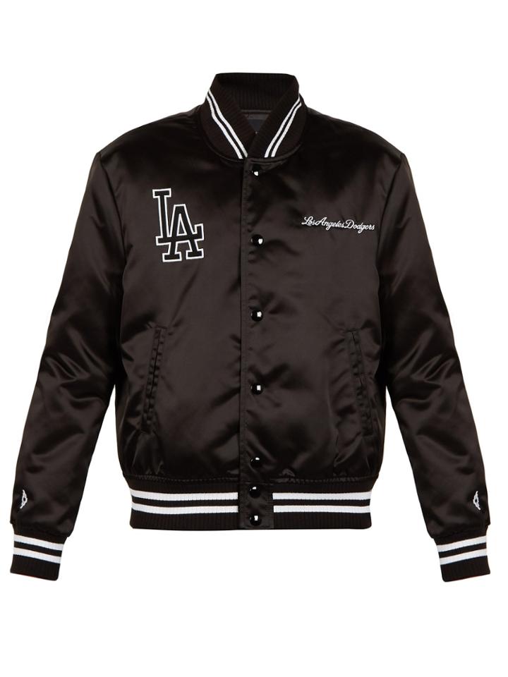 Marcelo Burlon L.a. Dodgers-embroidered Bomber Jacket