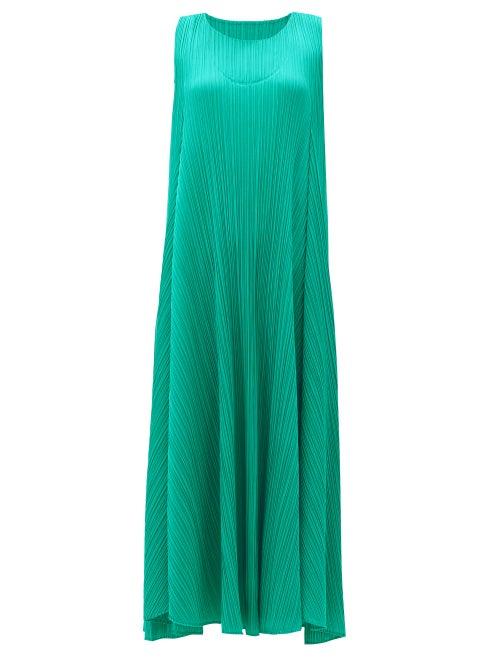 Matchesfashion.com Pleats Please Issey Miyake - Technical-pleated Dress - Womens - Green