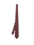 Matchesfashion.com Ermenegildo Zegna - Striped Silk Tie - Mens - Burgundy