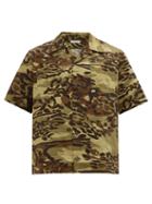 Matchesfashion.com Givenchy - Rare Patch Camouflage Print Cotton Shirt - Mens - Green Multi