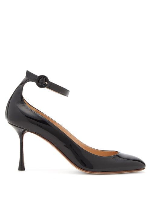Matchesfashion.com Francesco Russo - Mary Jane Patent-leather Pumps - Womens - Black