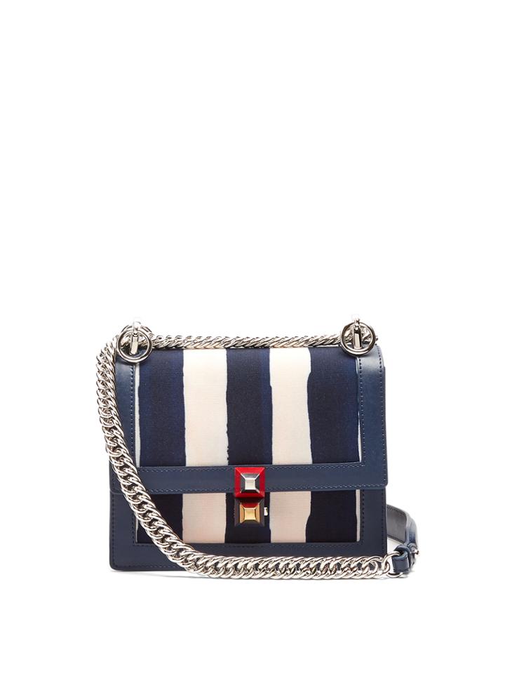 Fendi Kan I Mini Canvas And Leather Cross-body Bag