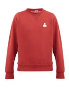 Matchesfashion.com Isabel Marant - Mike Flocked-logo Cotton-blend Sweatshirt - Mens - Burgundy