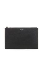 Saint Laurent Grained-leather Pouch
