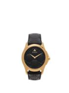Matchesfashion.com Gucci - G Timeless Gg Embossed Leather Watch - Mens - Black Gold