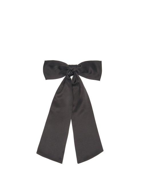 Matchesfashion.com Sophie Buhai - Bow Silk-satin Hair Clip - Womens - Black