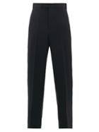 Matchesfashion.com Jil Sander - Side-stripe Wool-twill Wide-leg Trousers - Mens - Black