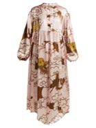 By Walid Print Silk-satin Dress