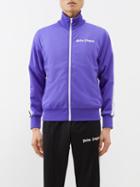 Palm Angels - Logo-print Jersey Track Jacket - Mens - Purple White