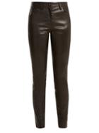 Matchesfashion.com The Row - Maddly Skinny Leg Leather Trouser - Womens - Black