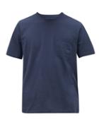 Matchesfashion.com Vilebrequin - Logo-embroidered Cotton-jersey T-shirt - Mens - Navy