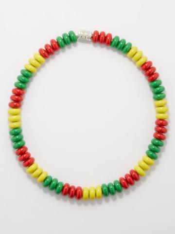 Lauren Rubinski - Enamel Bead & Silver Necklace - Womens - Multi