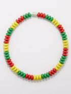 Lauren Rubinski - Enamel Bead & Silver Necklace - Womens - Multi