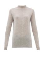 Matchesfashion.com Jil Sander - High-neck Cashmere Sweater - Womens - Grey