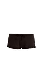 Ladies Lingerie Skin - Raffaela Cotton Pyjama Shorts - Womens - Black