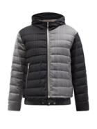 Mens Rtw Thom Browne - Two-tone Striped Down-filled Wool Jacket - Mens - Grey
