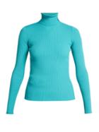 Matchesfashion.com Balenciaga - Ribbed Knit Roll Neck Sweater - Womens - Blue