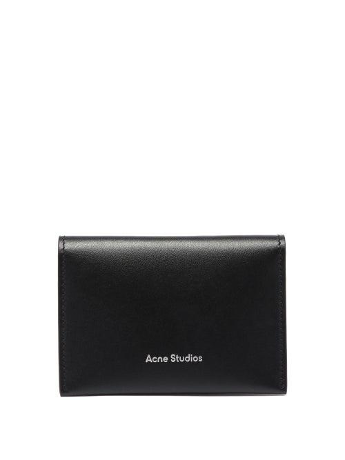 Matchesfashion.com Acne Studios - Logo-debossed Bi-fold Leather Cardholder - Womens - Black