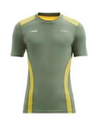 Matchesfashion.com 7 Days Active - Panelled Short-sleeve Technical T-shirt - Mens - Green