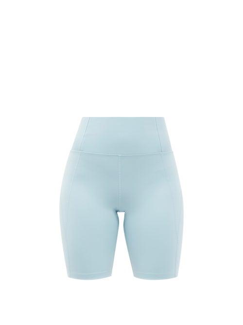 Matchesfashion.com Girlfriend Collective - High-rise Bike Shorts - Womens - Light Blue