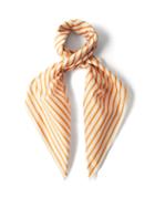 Totme - Monogram-print Cotton-blend Scarf - Womens - Orange