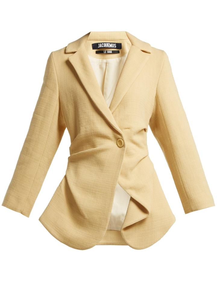 Jacquemus Saad Gathered Wool-blend Blazer