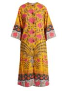 Matchesfashion.com Rhode Resort - Elinv Floral Print Cotton Dress - Womens - Pink Multi