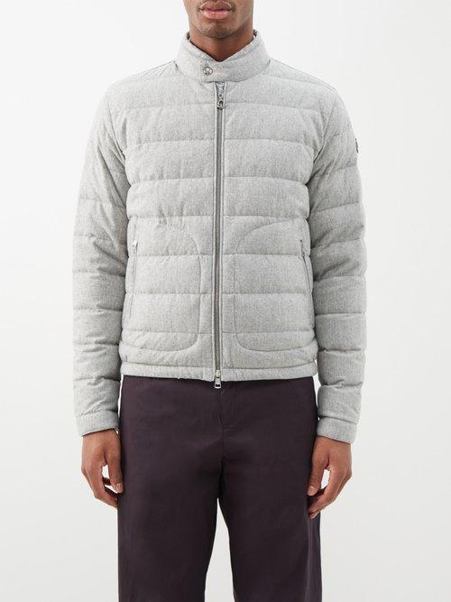 Moncler - Acorus Quilted Down Jacket - Mens - Grey