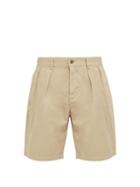 Matchesfashion.com Hope - Tuck Cotton Twill Shorts - Mens - Beige