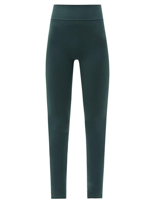 Matchesfashion.com Live The Process - Tuxedo High-rise Stretch-jersey Leggings - Womens - Dark Green