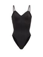 Matchesfashion.com Norma Kamali - Wonderwoman V-neck Swimsuit - Womens - Black