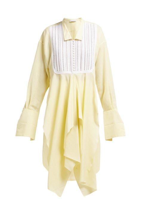 Matchesfashion.com Jw Anderson - Handkerchief Hem Satin Shirt - Womens - Yellow