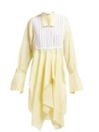 Matchesfashion.com Jw Anderson - Handkerchief Hem Satin Shirt - Womens - Yellow