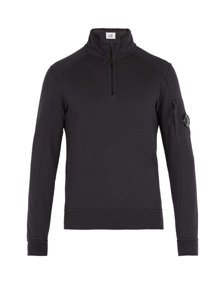 C.p. Company High Neck Cotton Sweatshirt