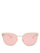 Matchesfashion.com Cartier Eyewear - Panthere Cat Eye Metal Sunglasses - Womens - Pink Gold