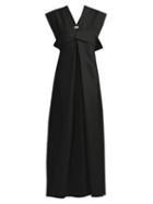 Matchesfashion.com Issey Miyake - Color Stroke Cotton Blend Dress - Womens - Black