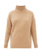 Matchesfashion.com The Elder Statesman - Highland Cashmere Funnel Neck Sweater - Womens - Beige