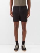 Homme Pliss Issey Miyake - Perforated Technical-pleated Shorts - Mens - Black