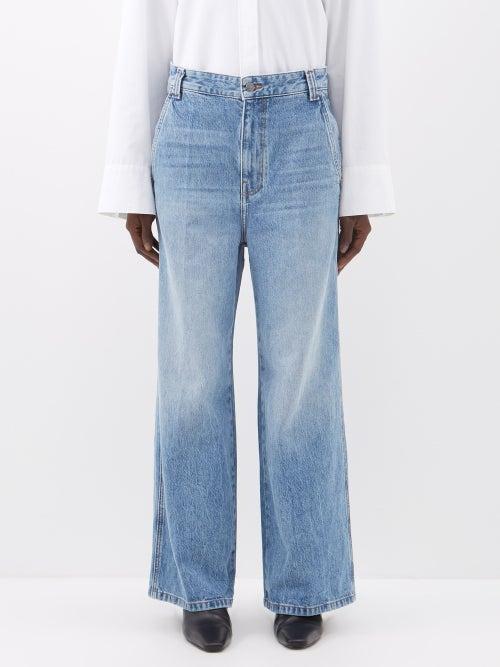 Khaite - Ian Wide-leg Jeans - Womens - Blue