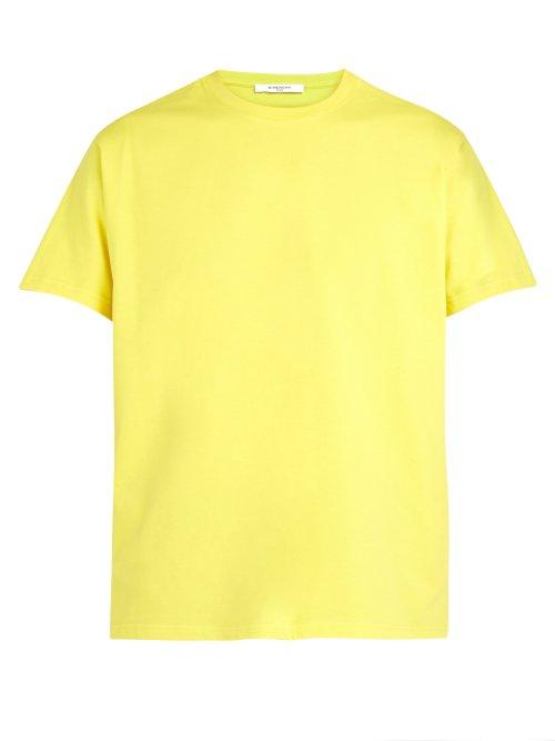 Matchesfashion.com Givenchy - 4g Logo Trim Cotton T Shirt - Mens - Yellow