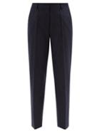 Officine Gnrale - Roxane Chalk-stripe Wool Tapered-leg Trousers - Womens - Navy Stripe