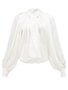 Matchesfashion.com A.w.a.k.e. Mode - Twist Front Button Back Crepe Top - Womens - White