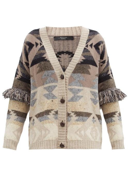 Matchesfashion.com Weekend Max Mara - Denver Cardigan - Womens - Beige Multi