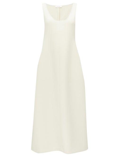 Matchesfashion.com The Row - Lee Scoop-neck Wool Maxi Dress - Womens - Ivory