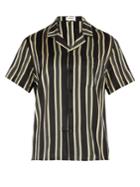 Commas Striped Camp-collar Shirt