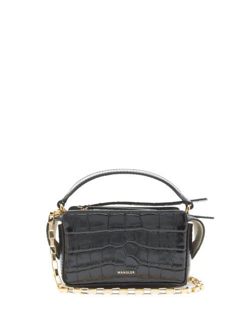 Matchesfashion.com Wandler - Yara Mini Crocodile-effect Leather Cross-body Bag - Womens - Black