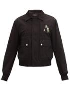 Matchesfashion.com Amiri - Logo-embroidered Cotton Blouson Jacket - Mens - Black